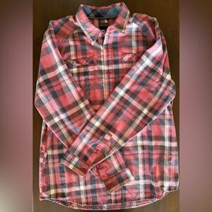 The North Face Red and Black Plaid Shirt